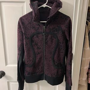 Lululemon marbled purple and black scuba hoodie